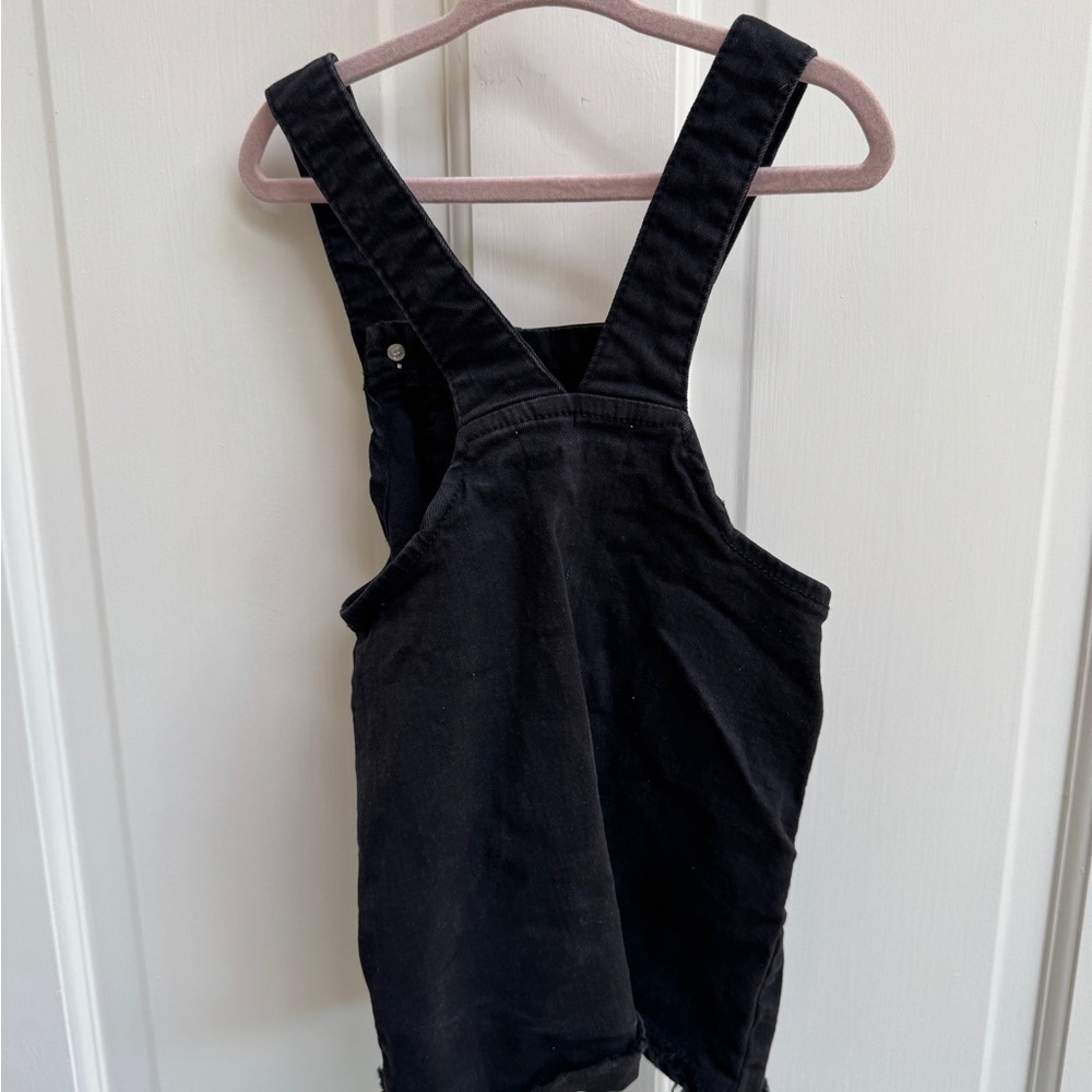 Cotton On Kids 2T Girls Black Overalls Classic with Ripped Design - Picture 5 of 5